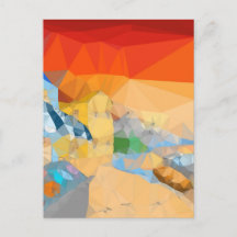 Beach sunset landscape art