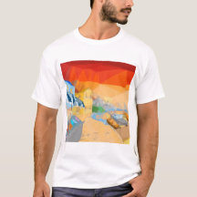 Beach sunset landscape art