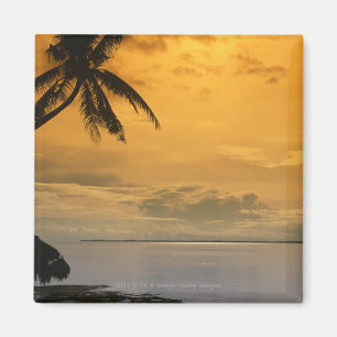 Beach sunset magnet