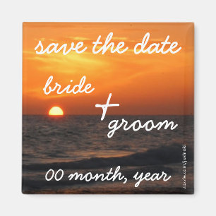 beach sunset magnet