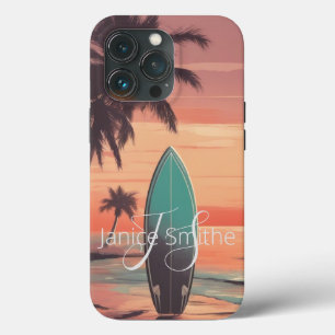 Beach Sunset Monogram iPhone 13 Pro Case