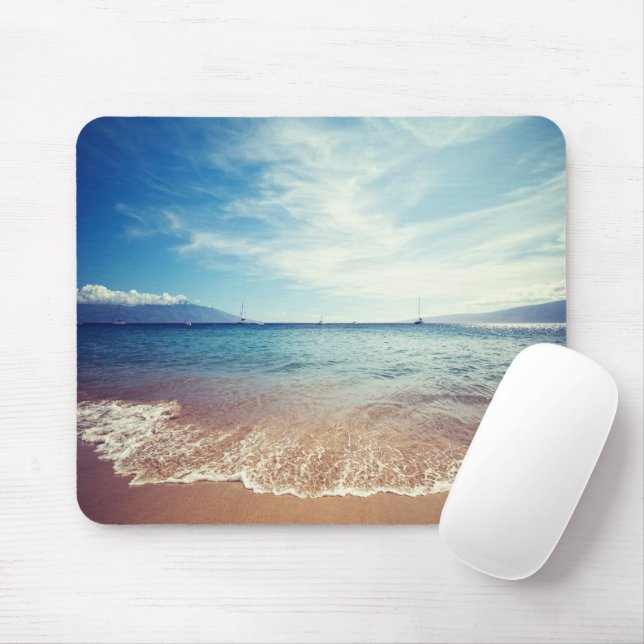 Beach Sunset Mouse Mat (With Mouse)
