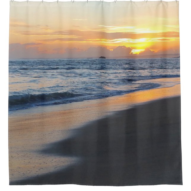 Beach sunset ocean sea Photo 19 Shower Curtain (Front)
