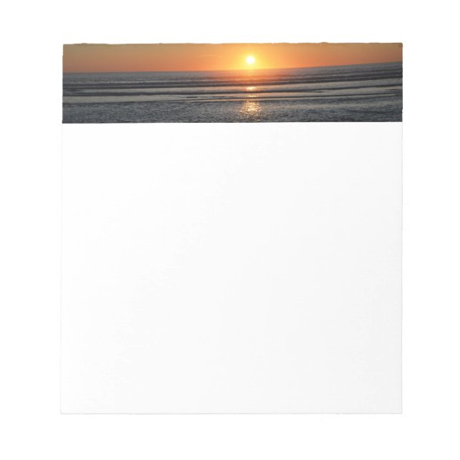 Beach Sunset Photo Stationery Paper Notepad (Front)