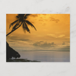 Beach sunset postcard