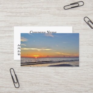 Beach Sunset Retirement Business Card