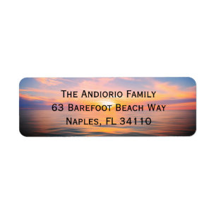 Beach Sunset Return Address Labels