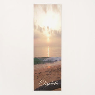 Beach Sunset,Sand ,Waves-Personalised Yoga Mat