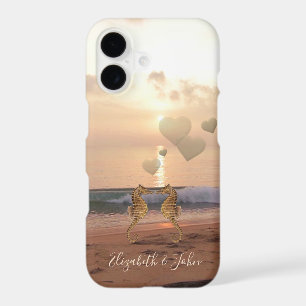 Beach,Sunset ,Seahorses In The Love -Personalised