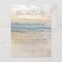 Beach Sunset Seaside/Oceanside Wedding Details
