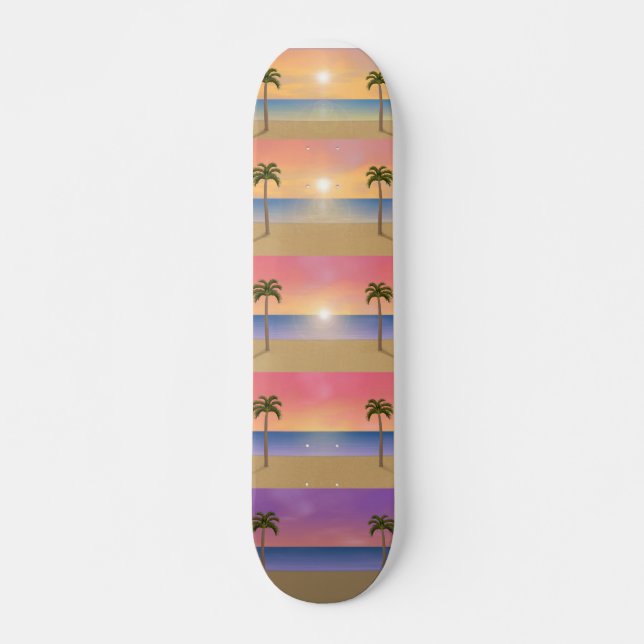 Beach Sunset Sequence: Custom Skateboard (Front)