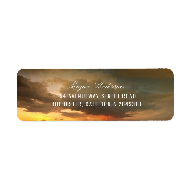 Beach Sunset Sky Romantic Wedding (Front)