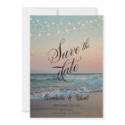 Beach Sunset,String Lights Script Save The Date