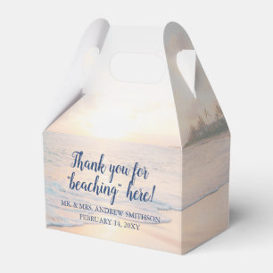 Beach Sunset Sunrise Thank you Personalised  Favour Box