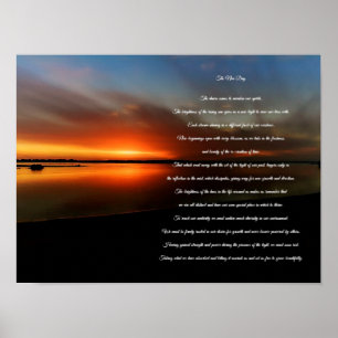 Beach sunset The new day Poster