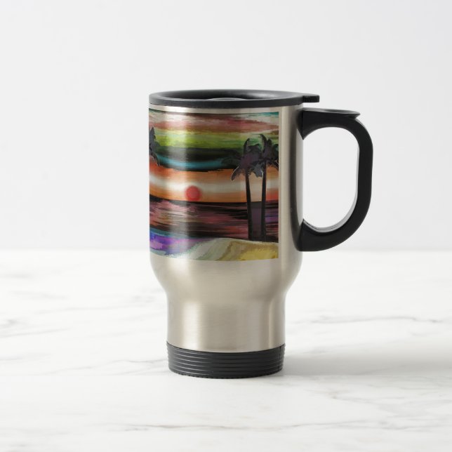 Beach Sunset Travel Mug (Right)