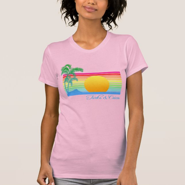 Beach Sunset Turks Caicos T-Shirt (Front)