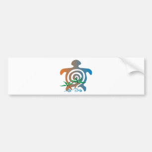 Beach-sunset-turtle Bumper Sticker
