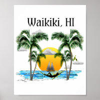 Beach Sunset Waikiki Hawaii