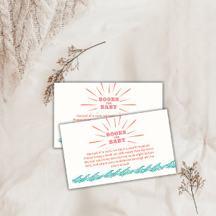 Beach Sunshine Books For Baby Shower  Enclosure Card