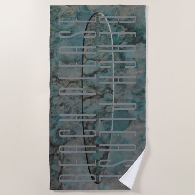 Beach Surf Board Impression Towel (Front)