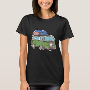 Beach Surf Board Van Surfer 60s Summer Vacation Re T-Shirt