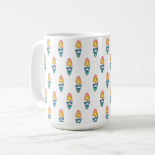 Beach Surfboard Pattern Mug