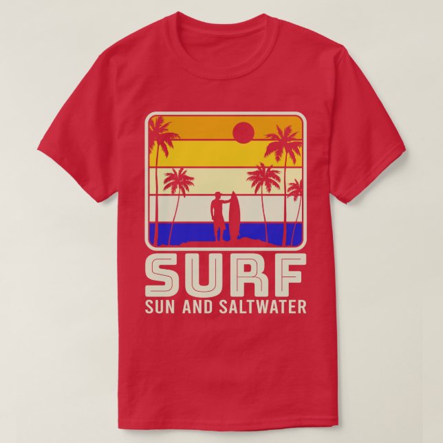 Beach Surfing Kitesurfing Wakeboarding Surfer 1 T-Shirt (Design Front)
