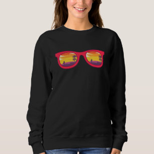 Beach Surfing Sunset Summer Vacation Tropical Sung Sweatshirt