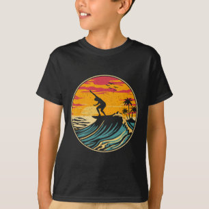 Beach Surfing Surfboard Tees Vintage Surfer Retro