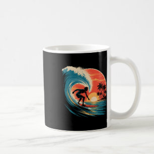 Beach Surfing Surfboard Vintage Retro Surfboarder Coffee Mug