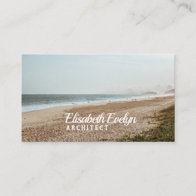 Beach surrounded business card (Front)