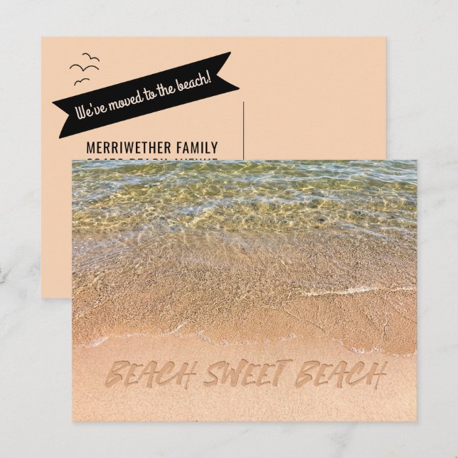 Beach Sweet Beach! Change of Address Postcards (Front/Back)