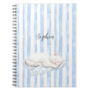 Beach Sweet Dreams Cat on Towel Notebook
