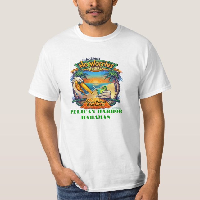 BEACH T-SHIRTS - PELICAN HARBOR- BAHAMAS (Front)