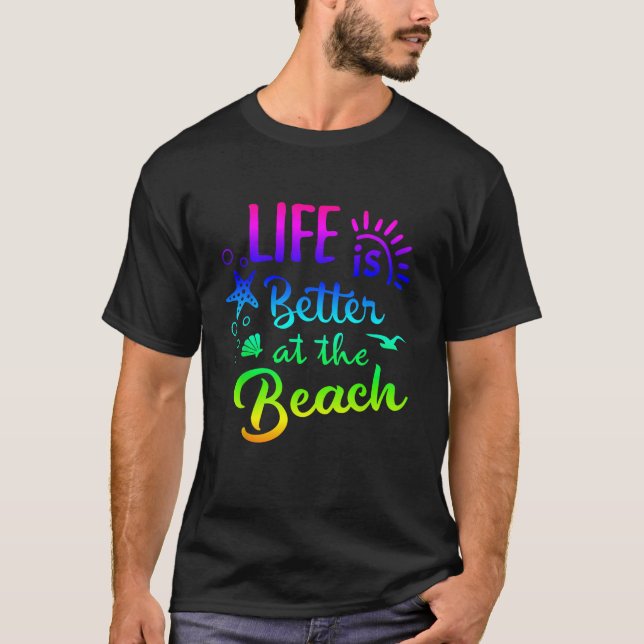 Beach Tee Life Is Better at The Beach Women Tropic (Front)