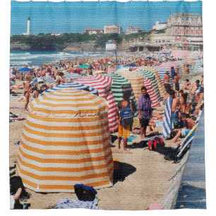 Beach Tents, Biarritz Shower Curtain