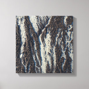 beach textures with seaweed canvas print
