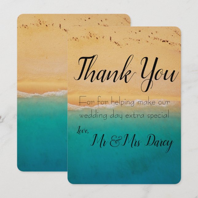 Beach Thank You Card (Front/Back)