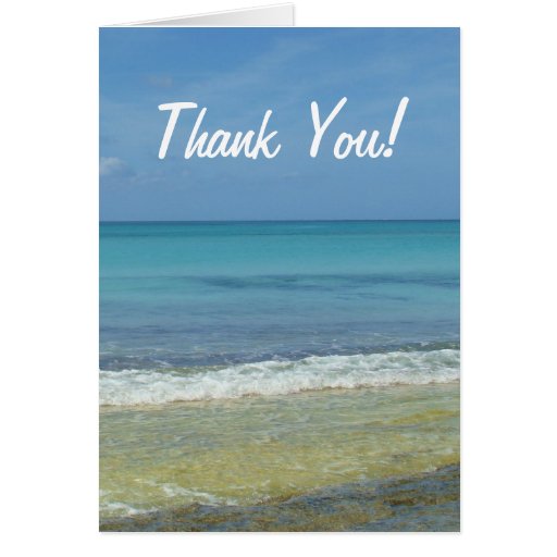 Beach Thank You - Card | Zazzle