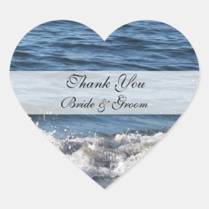 Beach Thank You Stickers with Ocean