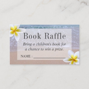 Beach Theme Baby Shower Book Raffle Tickets Enclosure Card