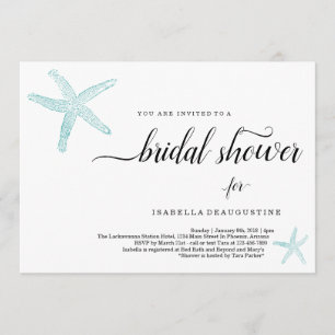 Beach Theme Bridal Shower Invitation