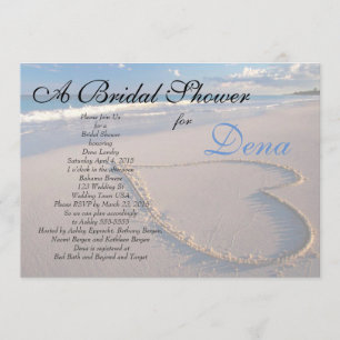 Beach Theme Bridal Shower Invitation
