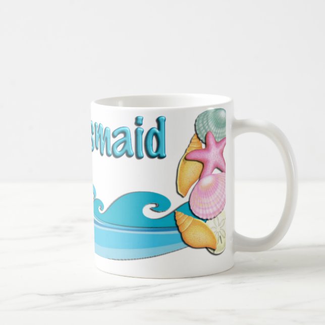 Beach theme Bridesmaid gift coffee mug cup (Right)
