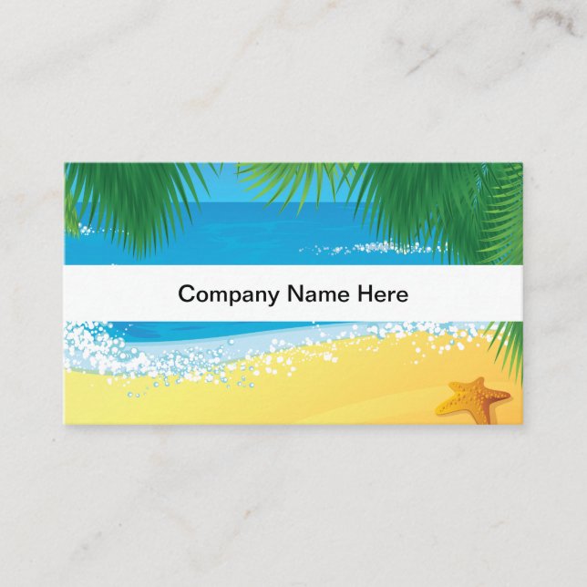 Beach Theme Businesscards Business Card (Front)