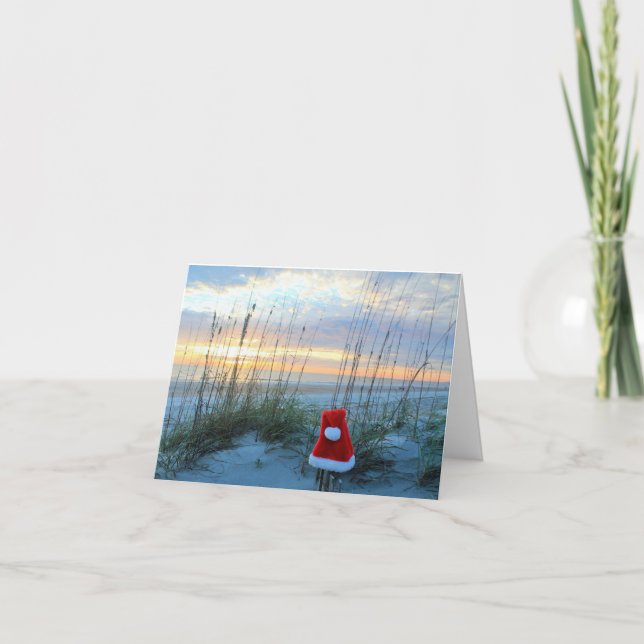 Beach Theme Christmas Card (Front)