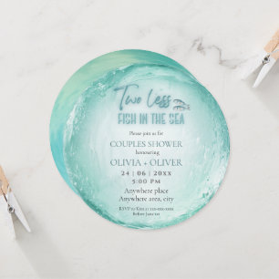 Beach theme couples shower invitation