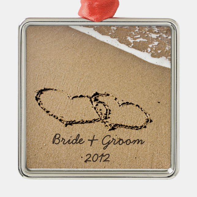Beach Theme First Christmas Ornament (Front)