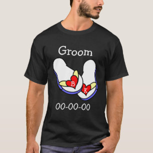 Beach Theme Flip Flops Design Groom T-Shirt